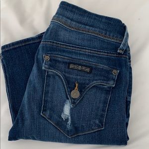 Hudson distressed skinny jeans